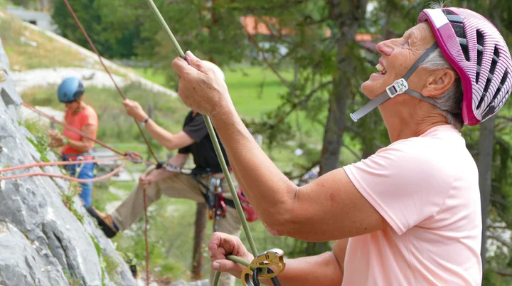 Klettern an den Sonnenplatten im Karwendel | © DAV Würzburg Klettern an den Sonnenplatten im Karwendel | © DAV Würzburg