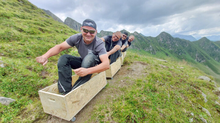 Arbeiten an der Karl-von-Edel-Hütte 2020 | © DAV Würzburg